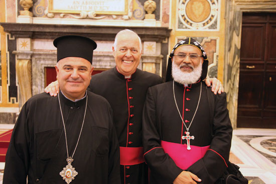 Archbishop Bacouni at the Vatican in
                            2016