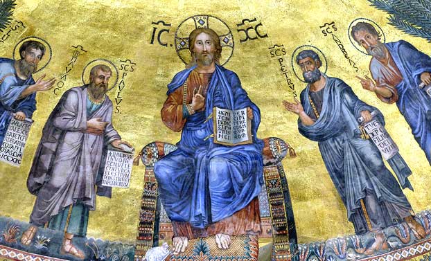 Christ
                                                          Ruler of All
                                                          enthroned with
                                                          the Apostles