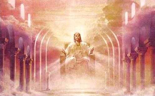 Christ seated in
                  glory