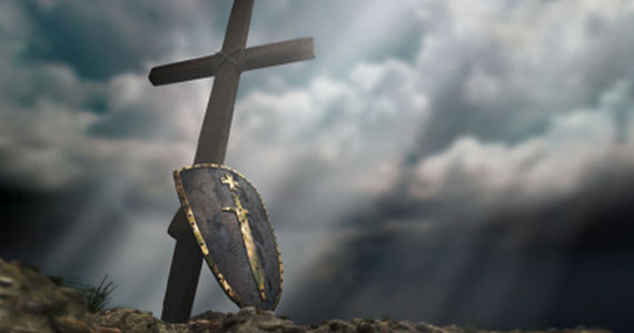 shield of faith and cross